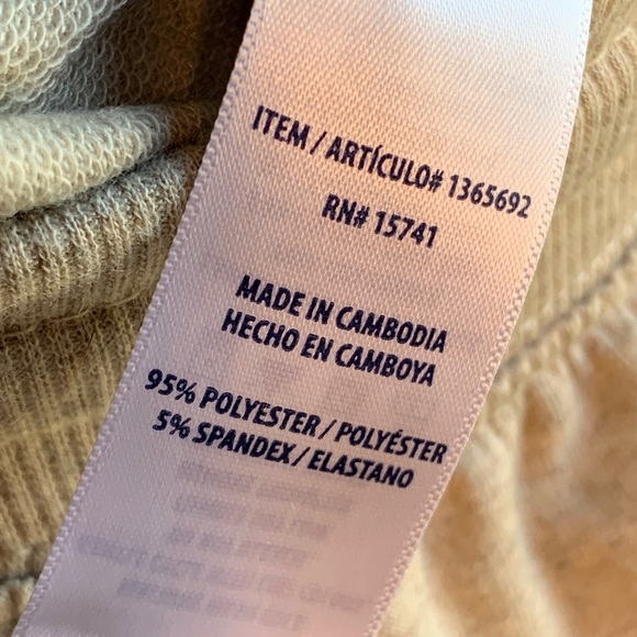 Splendid Loungewear Pants Oatmeal Soft Draw String Waist Banded Ankle Size XL - Picture 6 of 7